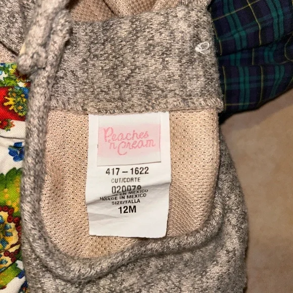 Charming Gray and Green Floral Kids Dress Set - Picture 5 of 5